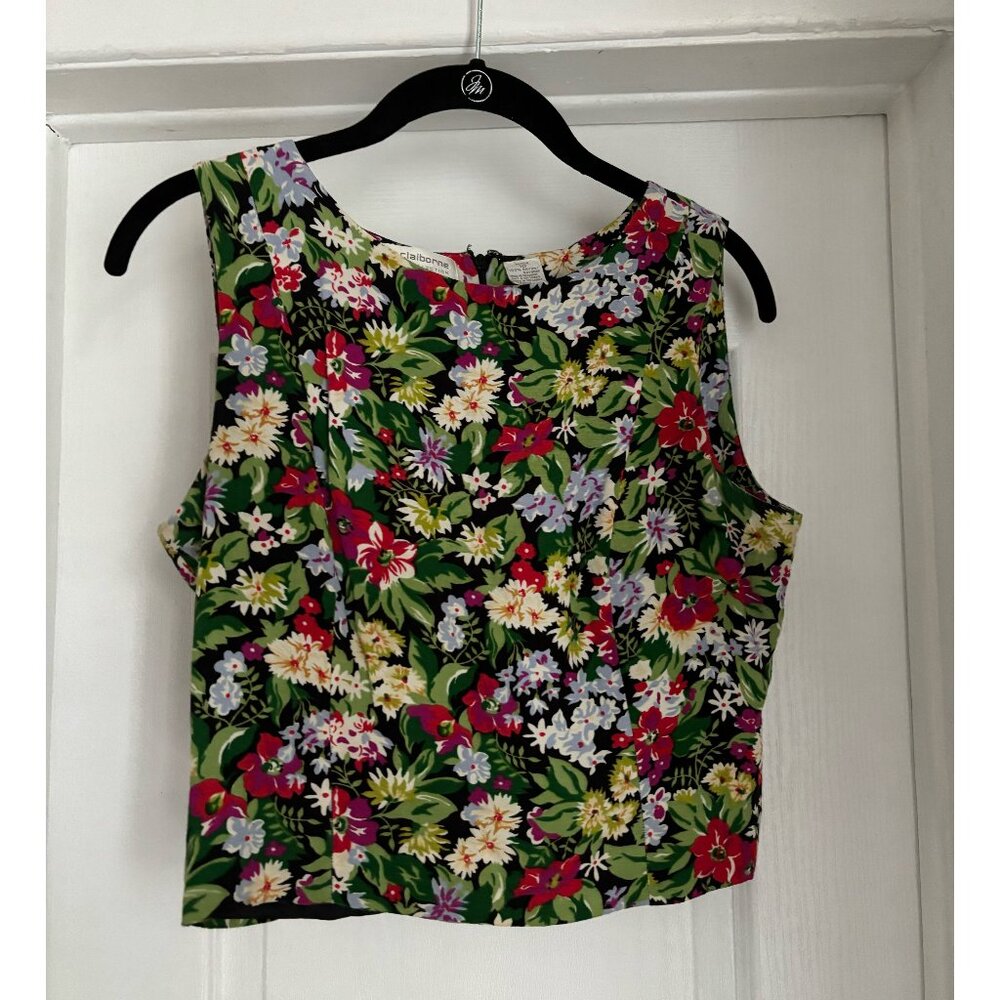 Liz Claiborne vintage floral shell top